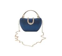CORIOS Damen Pailletten Clutch Tasche Strass Abendtasche Shiny Diamant Handtasche Hochzeit Brautbörse Klein Tasche Elegante Umhängetasche Kette Schultertasche Blau
