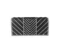 CORIOS Damen Perlen Abendtasche Luxus Strass Clutch Elegante Handtasche Hochzeit Brautbörse Portemonnaie Tasche Kette Schultertasche Retro Umhängetasche für Abschlussball Bankett Party Schwarz