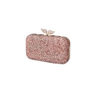 CORIOS Damen Perlen Clutch Tasche Luxus Pailletten Abendtasche Hochzeit Brautbörse Strass Portemonnaie Tasche Elegante Handtasche Kette Schultertasche Umhängetasche Champagner