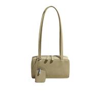 CORIOS Damen PU Leder Handtasche Unterarmtasche mit Münztasche Modische Schultertaschen Mittlere Kapazität Tote Beutel Henkeltaschen 2pcs für Reisen Arbeiten Einkaufen Grün