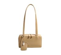 CORIOS Damen PU Leder Handtasche Unterarmtasche mit Münztasche Modische Schultertaschen Mittlere Kapazität Tote Beutel Henkeltaschen 2pcs für Reisen Arbeiten Einkaufen Khaki