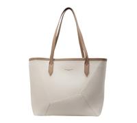 CORIOS Damen PU Leder Schultertasche Elegante Handtasche mit Patchwork Design Große Kapazität Aktentasche für Büro Reise Arbeit Weiß