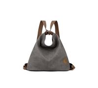 CORIOS Damen Rucksack Große Kapazität Schultasche Casual Handtasche Vintage Tragetasche Schultertasche Multifunktionale Tote Beutel Schulranzen für Reise Arbeit Büro Grau