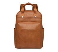 CORIOS Damen Rucksack Laptop Schulrucksack Schultasche Teenager Backpack Women Elegant Tagesrucksäcke Handtasche 2 in 1 15,6 Zoll Arbeitstasche Lehrertasche Reiserucksack für Büro Uni Gelbbraun