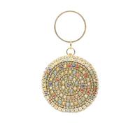 CORIOS Damen Runde Kugel Clutch Tasche Strass Abendtasche Handgemachte Perle Handtasche Elegante Diamant Schultertasche Klein Tasche Bling Umhängetasche für Abschlussball Bankett-Party Mehrfarbig