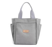 CORIOS Damen Schultertasche Casual Handtasche Canvas Unterarmtasche Henkeltaschen Multifunktionale Tragetasche Henkeltasche Tote Beutel für Arbeit Schule Shopper Alltag Reise Hellgrau