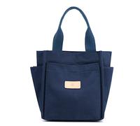 CORIOS Damen Schultertasche Casual Handtasche Canvas Unterarmtasche Henkeltaschen Multifunktionale Tragetasche Henkeltasche Tote Beutel für Arbeit Schule Shopper Alltag Reise Dunkelblau