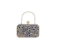 CORIOS Damen Strass Abendtasche Pailletten Clutch Glitter Kristall Handtasche Klein Tasche Elegant Diamant Schultertasche Glänzend Umhängetasche Blau