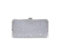CORIOS Damen Strass Abendtasche Strasssteine Clutch Tasche Bling Diamant Handtasche Elegante Schultertasche für Frauen Klein Tasche Abschlussball Hochzeit Bankett-Party Kette Umhängetasche Silber