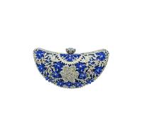 CORIOS Damen Strass Clutch Diamant Abendtasche Glitter Kristall Handtasche Pailletten Hochzeit Brautbörse Klein Tasche Elegant Schultertasche Glänzend Umhängetasche Blau