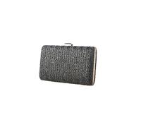 CORIOS Damen Strohtasche Abendtasch Frauen Gewebte Tasche Hochzeit Brautbörse Elegante Clutch Tasche Klein Tasche Formale Handtasche Schultertasche Luxuriös Umhängetasche für Bankett-Party Schwarz