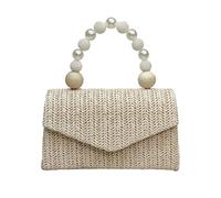 CORIOS Damen Strohtasche Abendtasche Frauen Gewebte Tasche Hochzeit Brautbörse Elegante Clutch Tasche Klein Tasche Formale Handtasche Schultertasche Luxuriös Umhängetasche für Bankett-Party Khaki