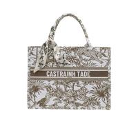 CORIOS Damen Tote Handtasche mit Ethnischen Druckmustern Böhmische Schultertasche Sommer Strand Tasche Mode Elegant Laptoptasche Aktentasche Canvas Henkeltaschen für Urlaub Reise Strand Kaffee L