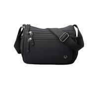 CORIOS Damen Ultraleicht Umhängetasche Nylon Schultertasche Handtaschen Elegant Umhängetasche mit Verstellbarem Breitem Riemen Multi-Tasche Messenger Bag Frauen zum Umhängen Damentasche Schwarz