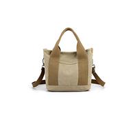 CORIOS Damen Umhängetasche Canvas Handtasche Schultertasche Kleine Kapazität Henkeltaschen Casual Tragetasche Multifunktionale Tote Beutel für Schule Shopper Arbeit Reise Khaki