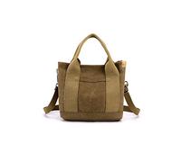 CORIOS Damen Umhängetasche Canvas Handtasche Schultertasche Kleine Kapazität Henkeltaschen Casual Tragetasche Multifunktionale Tote Beutel für Schule Shopper Arbeit Reise Kaffee