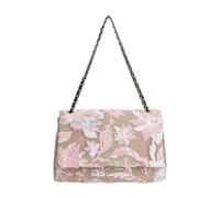 CORIOS Damen Umhängetaschen aus Leinen-Baumwolle Schultertasche mit Paillettenstickerei Boho Stil Handtasche Sommer Strand Tasche Bunte Gestrickte Tasche Ethnische Messenger Tragetasche Rosa Blumen