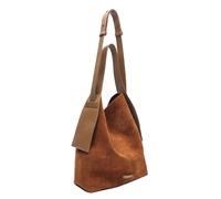 CORIOS Damen Wildleder Handtasche Herbst Winter Schultertasche Große Umhängetasche Retro Tragetasche Weiches Kunstleder Henkeltaschen Elegant Tote Beutel für Reise Arbeit Shopper Braun L