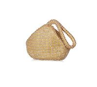 CORIOS Dreieckige Abendtasche Damen Unterarmtasche Shiny Strass Handtasche Diamant Clutch Bag Klein Tasche Schultertasche Glitzer Umhängetasche für Hochzeit Bankett-Party Abschlussball Gold