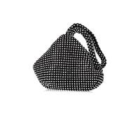 CORIOS Dreieckige Abendtasche Damen Unterarmtasche Shiny Strass Handtasche Diamant Clutch Bag Klein Tasche Schultertasche Glitzer Umhängetasche für Hochzeit Bankett-Party Abschlussball Schwarz