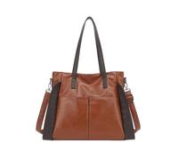 CORIOS Elegant Handtasche PU Leder Schultertasche Große Kapazität Henkeltasche Wasserdicht Umhängetasche Damen Mode Tragetasche Tote Beutel Henkeltaschen für Reisen Büro Alltag Braun