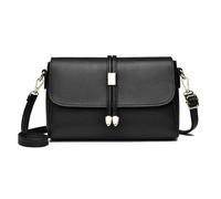 CORIOS Elegant Umhängetasche Damen PU Leder Schultertasche Frauen Wasserdicht Umhängetasche Klein Handtasche Henkeltasche Mode Tragetasche Tote Beutel Reisen Einkaufen Arbeit Henkeltaschen Schwarz