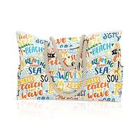 CORIOS Extra Große Strandtasche XXL Familie Shopper Schultertasche Beach Bag mit Anti-Diebstahl-Magnetschnalle Handtasche Sommertaschen Damen für Strand Pool Fitnessstudio Reisen Farbige Buchstaben