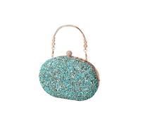 CORIOS Glitzer Pailletten Clutch Tasche Damen Abendtasche Hochzeit Brautbörse Handtasche Funkelnd Schultertasche Elegante Klein Tasche Glänzend Umhängetasche Blau Grün