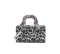 CORIOS Handtasche mit Leopardenmuster Damen PU-Leder Schultertasche Wasserdicht Umhängetaschen Mode Messenger-Tasche Henkeltasche Elegant Tote Beutel Tragetasche Henkeltaschen Grau M
