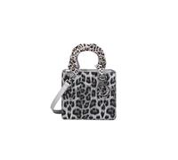 CORIOS Handtasche mit Leopardenmuster Damen PU-Leder Schultertasche Wasserdicht Umhängetaschen Mode Messenger-Tasche Henkeltasche Elegant Tote Beutel Tragetasche Henkeltaschen Grau S