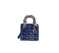 CORIOS Handtasche mit Leopardenmuster Damen PU-Leder Schultertasche Wasserdicht Umhängetaschen Mode Messenger-Tasche Henkeltasche Elegant Tote Beutel Tragetasche Henkeltaschen Blau S