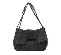 CORIOS Jeans Handtasche Damen Retro Schultertasche Große Umhängetasche Leichtgewicht Henkeltaschen Casual Tragetasche Multifunktionale Tote Beutel für Shopper Reise Arbeit Alltag Schwarz