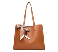 CORIOS Laptoptasche Damen Aktentasche PU Leder Handtasche Wasserdicht Schultertasche Große Shopper Tasche Arbeitstasche Elegant Henkeltaschen Tragetasche für Business Lehrertasche Büro Braun