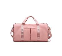 CORIOS Nylon Reisetaschen Duffle Bag Sporttasche Fitnesstasche Schwimmtasche für Herren/Damen Faltbare Weekender Übernachtung Tasche Trainingstasche Kabinenreisetasche Handgepäck mit Schuhfach Rosa