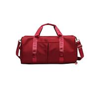 CORIOS Nylon Reisetaschen Duffle Bag Sporttasche Fitnesstasche Schwimmtasche für Herren/Damen Faltbare Weekender Übernachtung Tasche Trainingstasche Kabinenreisetasche Handgepäck mit Schuhfach Rot