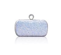 CORIOS Pailletten Clutch Tasche Damen Glitzer Abendtasche Hochzeit Brautbörse Handtasche Elegante Klein Tasche Funkelnd Schultertasche Glänzend Umhängetasche für Bankett-Party Abschlussball Weiß