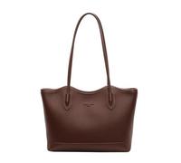 CORIOS PU Leder Aktentasche für Damen Elegante Handtasche mit Reißverschluss Große Schultertasche Henkeltaschen Laptoptasche Tragetasche mit Mehreren Taschen für Business Lehrertasche Büro Braun