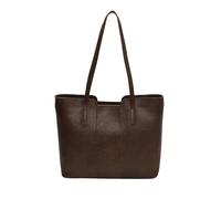 CORIOS PU Leder Aktentasche für Damen Große Schultertasche Henkeltaschen Elegante Handtasche mit Reißverschluss Laptoptasche Tragetasche für Business Lehrertasche Büro Kaffee