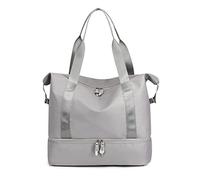 CORIOS Reisetaschen Duffle Bag für Damen/Herren Nylon Sporttasche Weekender Übernachtung Tasche Faltbare Reisetasche Wasserdicht Handtasche für Reisen Gym Urlaub Übernachtung Grau