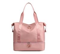 CORIOS Reisetaschen Duffle Bag für Damen/Herren Nylon Sporttasche Weekender Übernachtung Tasche Faltbare Reisetasche Wasserdicht Handtasche für Reisen Gym Urlaub Übernachtung Rosa