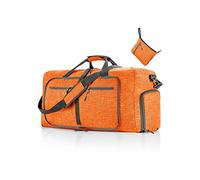 CORIOS Reisetaschen Duffle Bag für Herren/Damen 115L Faltbare Sporttasche Fitnesstasche Schwimmtasche Handgepäck mit Schuhfach Kabinenreisetasche Weekender Übernachtung Tasche Trainingstasche Orange
