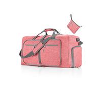 CORIOS Reisetaschen Duffle Bag für Herren/Damen 115L Faltbare Sporttasche Fitnesstasche Schwimmtasche Handgepäck mit Schuhfach Kabinenreisetasche Weekender Übernachtung Tasche Trainingstasche Rosa