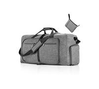 CORIOS Reisetaschen Duffle Bag für Herren/Damen 115L Faltbare Sporttasche Fitnesstasche Schwimmtasche Handgepäck mit Schuhfach Kabinenreisetasche Weekender Übernachtung Tasche Trainingstasche Grau