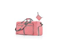 CORIOS Reisetaschen Duffle Bag für Herren/Damen 65L Faltbare Sporttasche Fitnesstasche Schwimmtasche Handgepäck mit Schuhfach Kabinenreisetasche Weekender Übernachtung Tasche Trainingstasche Rosa