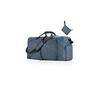 CORIOS Reisetaschen Duffle Bag für Herren/Damen 65L Faltbare Sporttasche Fitnesstasche Schwimmtasche Handgepäck mit Schuhfach Kabinenreisetasche Weekender Übernachtung Tasche Trainingstasche Blau