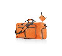 CORIOS Reisetaschen Duffle Bag für Herren/Damen 85L Faltbare Sporttasche Fitnesstasche Schwimmtasche Handgepäck mit Schuhfach Kabinenreisetasche Weekender Übernachtung Tasche Trainingstasche Orange