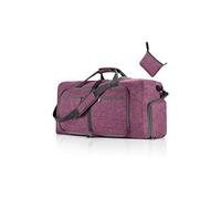 CORIOS Reisetaschen Duffle Bag für Herren/Damen 85L Faltbare Sporttasche Fitnesstasche Schwimmtasche Handgepäck Kabinenreisetasche Weekender Übernachtung Tasche Trainingstasche Dunkelviolett