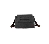 CORIOS Retro Herren Schultertasche Canvas Umhängetaschen Henkeltaschen Casual Bürotaschen Groß Kuriertasche Handtasche für Reise Hochschule Arbeit Outdoor Schwarz
