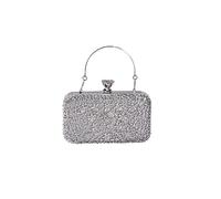 CORIOS Strass Clutch Damen Diamant Abendtasche Glitter Kristall Handtasche Elegant Schultertasche Klein Tasche Glänzend Umhängetasche für Geburtstag Cocktailparty Tanzparty Abendparty Silber