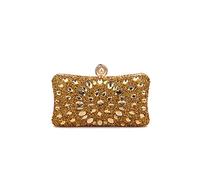 CORIOS Strass Clutch für Damen Shiny Abendtasche Diamant Clutch Tasche Kette Schultertasche Elegante Umhängetasche Klein Tasche für Hochzeit Bankett-Party Abschlussball Gold